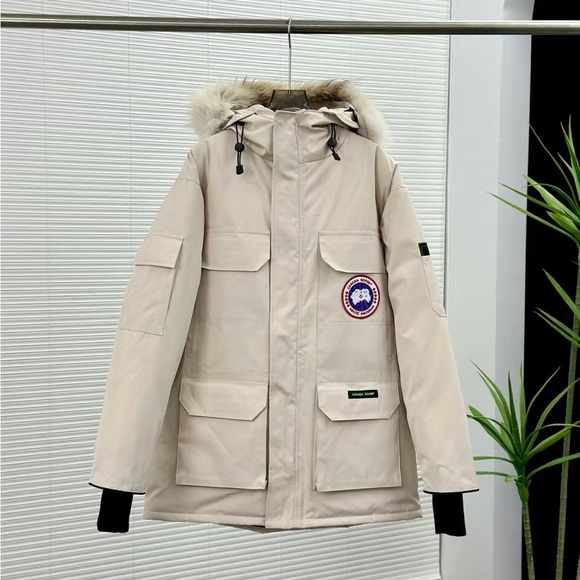 Canada Goose Expedition white Unisex Hooded Parka - Picture 1 of 1